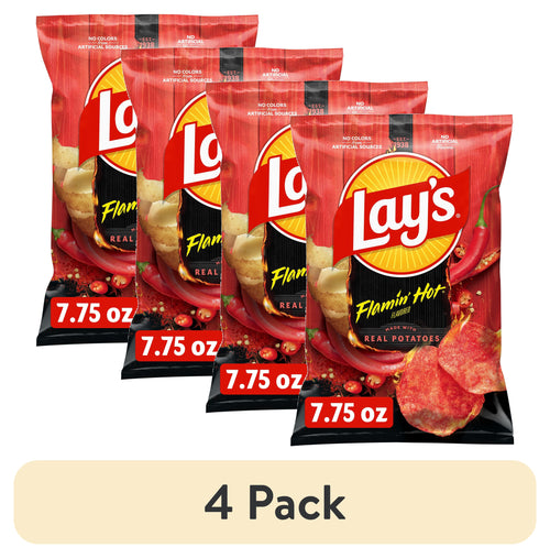 Lay's Flamin' Hot · Papas · 4 pack de 7.75 oz