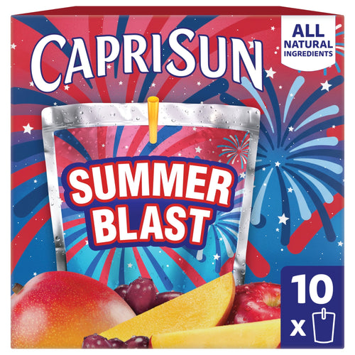 Capri Sun Summer Blast Passion Fruit Mango · Bebida · 10 pzas de 6 fl oz