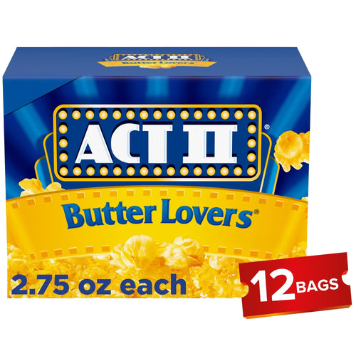 Act II Butter Lovers · Palomitas · 12 pzas de 2.75 oz