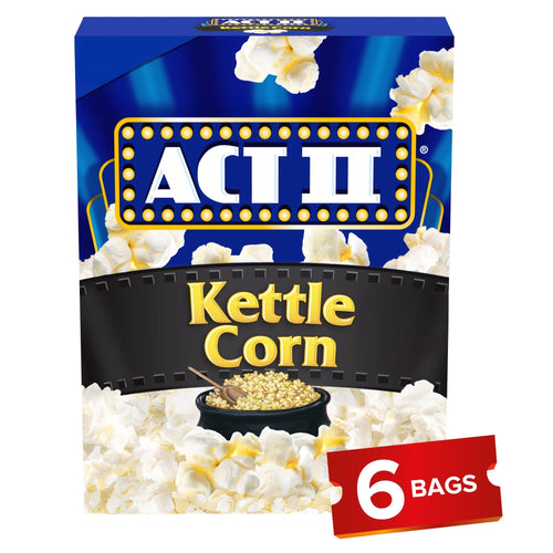 Act II Kettle Corn · Palomitas · 6 pzas de 2.75 oz