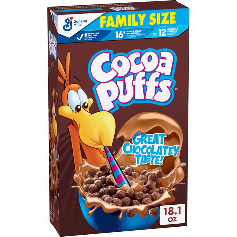 Cocoa Puffs Chocolate · Cereal · 18.1 oz · tamaño familiar