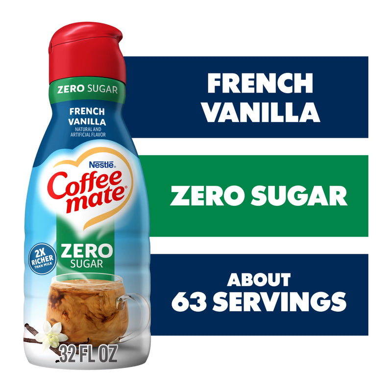 Coffee mate French Vanilla 63 Servings · Crema para café · 63 porciones de 32 fl oz