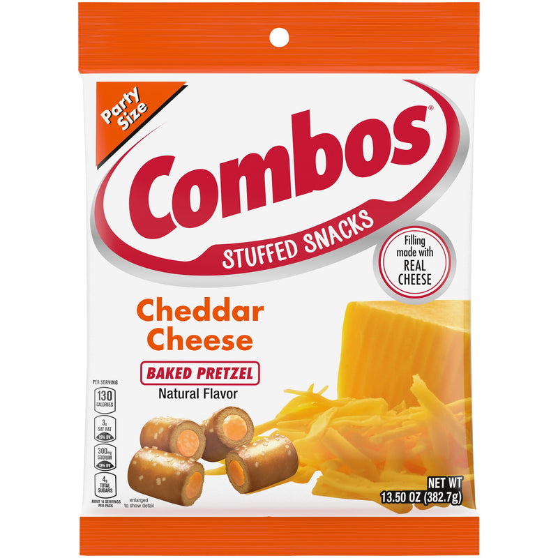 Combos Stuffed Cheddar Cheese Pretzel · Pretzels · 13.5 oz · bolsa