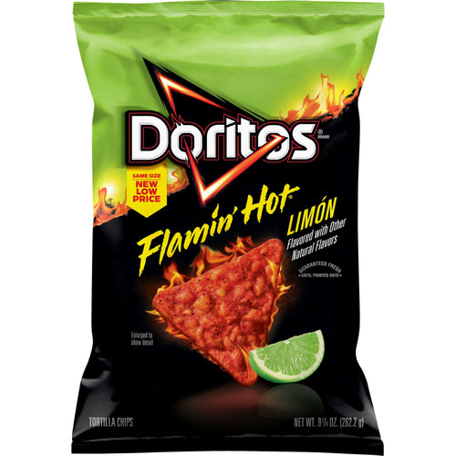 Doritos Flamin' Hot Limon · Totopos · 9.25 oz · bolsa