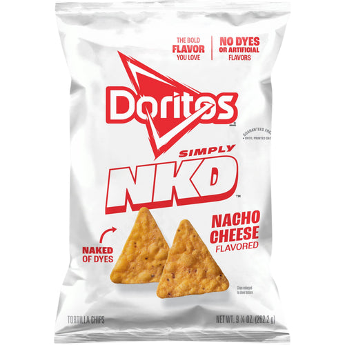 Doritos Simply NKD No Dyes No Nacho Cheese · Totopos · 9.25 oz · bolsa