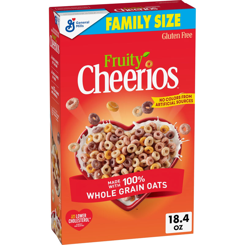 Fruity Cheerios Heart Healthy Oat · Cereal · 18.4 oz · tamaño familiar