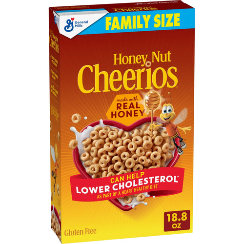 Honey Nut Cheerios Heart Healthy · Cereal · 18.8 oz · tamaño familiar