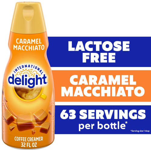 International Delight Caramel Macchiato Bottle Lactose · Crema para café · 32 fl oz · botella