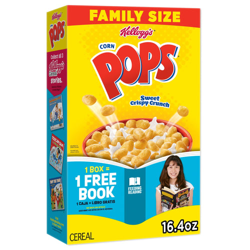 Kellogg's Corn Pops Original 8 Vitamins and Minerals · Cereal · 16.4 oz · tamaño familiar