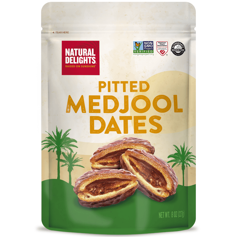 Natural Delights Pitted Medjool Dates · Frutos secos · 8 oz · sobre