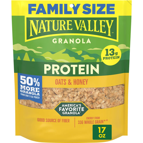 Nature Valley Protein Oats and Honey · Granola · 17 oz · sobre · tamaño familiar