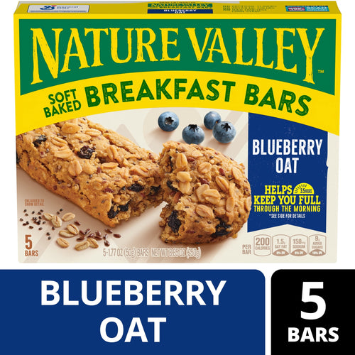 Nature Valley Breakfast Blueberry Oat · Snack salado · 5 barras de 8.85 oz