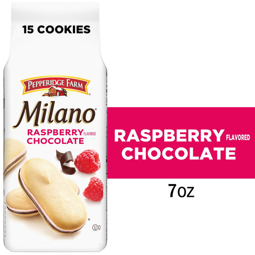 Pepperidge Farm Milano Raspberry Chocolate · Galletas · 7 oz · bolsa