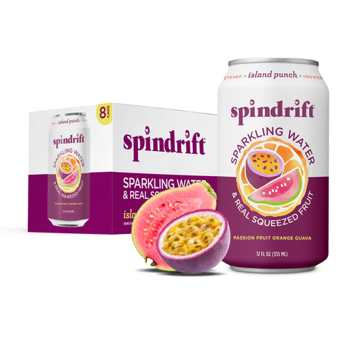 Spindrift Island Punch · Agua mineral · 8 pzas de 12 fl oz