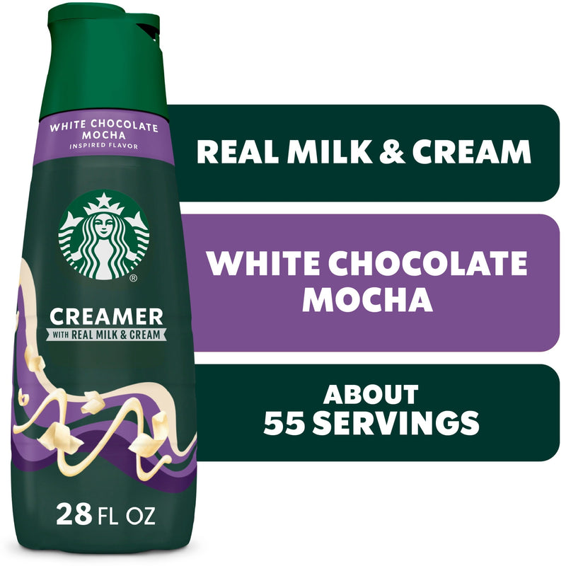 Starbucks White Chocolate Mocha · Crema para café · 28 fl oz · botella