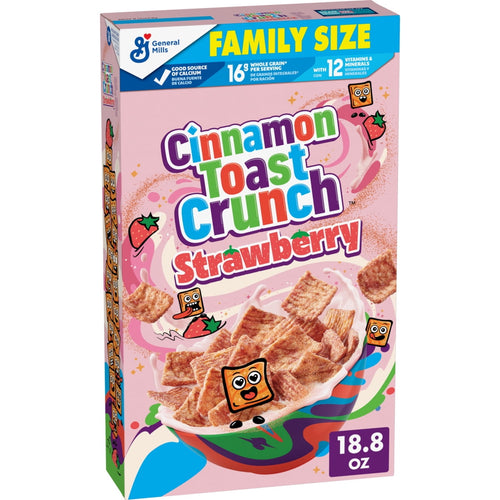 Cinnamon Toast Crunch Strawberry · Cereal · 18.8 oz · tamaño familiar