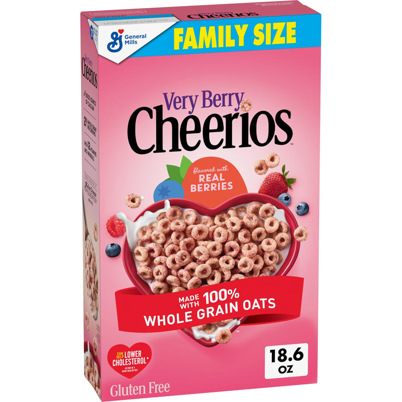 Very Berry Cheerios Heart Healthy · Cereal · 18.6 oz · tamaño familiar