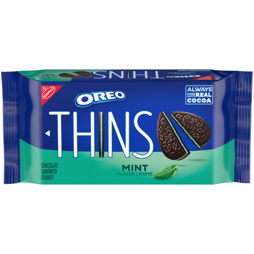 OREO Thins Mint Creme Chocolate · Galletas · 2 pack de 9.21 oz