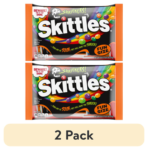 Skittles Shriekers Sour Halloween · Caramelos · 2 pack de 10.72 oz · tamaño fun