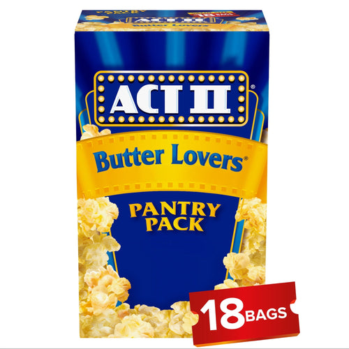 Act II Butter Lovers · Palomitas · 18 pzas de 2.75 oz