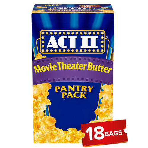Act II Pantry Pack Movie Theater Butter · Palomitas · 18 pzas de 2.75 oz