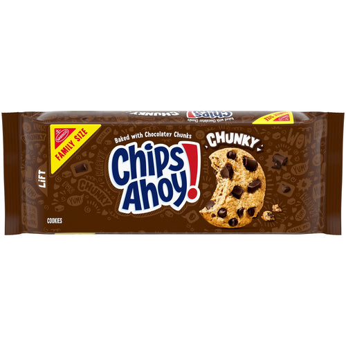 AHOY! Chunky Fudgy Chocolate Chip · Galletas · 18 oz · tamaño familiar