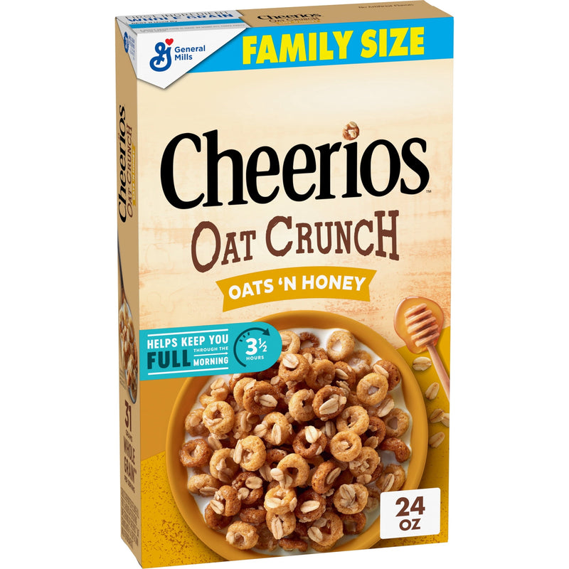 Cheerios Oat Crunch Oats 'N Honey · Avena y hot cakes · 24 oz · tamaño familiar