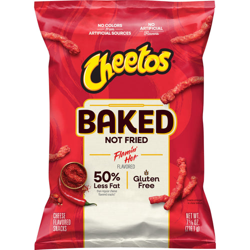Cheetos 50% Less Fat Flamin’ Hot Cheese · Frituras · 7.625 oz · bolsa