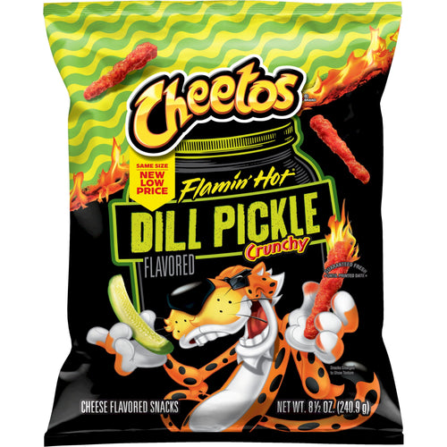 Cheetos Flamin' Hot Dill Pickle Cheese · Frituras · 8.5 oz · bolsa