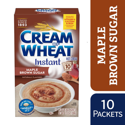 Cream of Wheat Instant Maple Brown Sugar · Cereal · 10 pzas