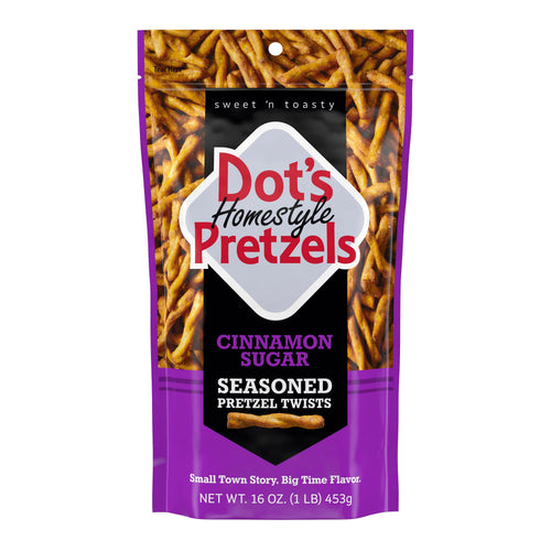 DOT'S Homestyle Cinnamon Sugar Seasoned Pretzel Twists · Pretzels · 16 oz · bolsa