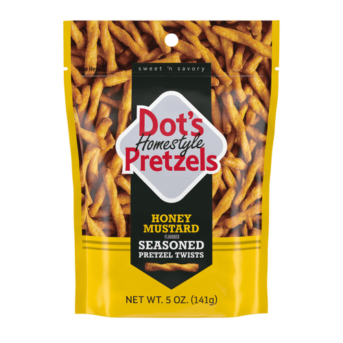 Dot's Homestyle Honey Mustard Seasoned Pretzel Twists · Pretzels · 5 oz · bolsa · tamaño snack