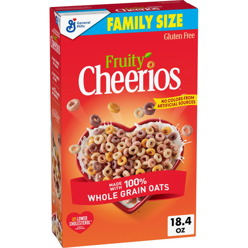 Fruity Cheerios Heart Healthy Oat · Cereal · 18.4 oz · tamaño familiar