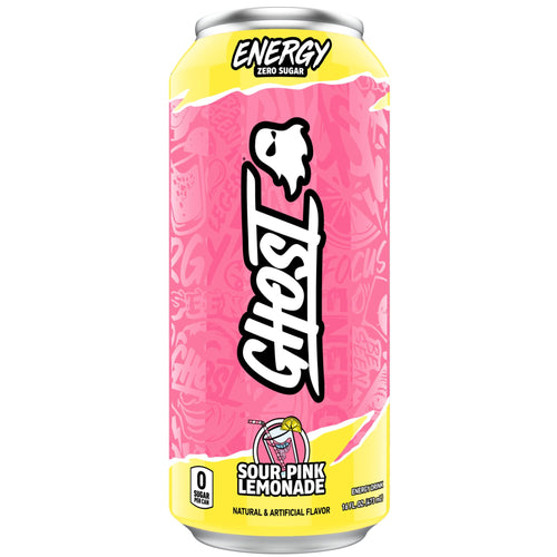 GHOST® ENERGY Sour Pink Lemonade · Bebida energética · 16 fl oz · lata
