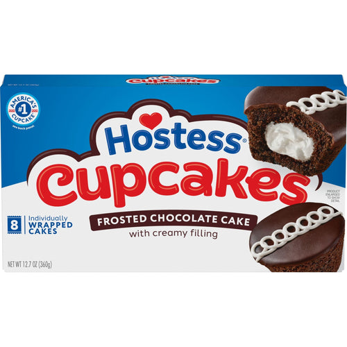 Hostess Cupcakes Chocolate Cakes with Creme Filling · Pastelitos · 8 pzas de 12.7 oz