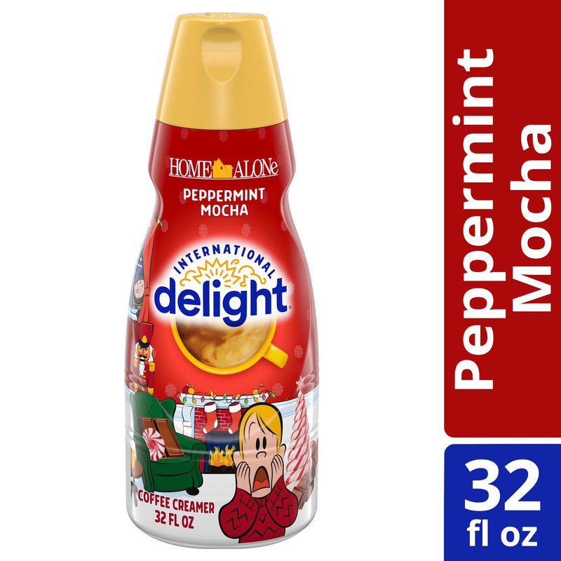 International Delight Home Alone Peppermint Mocha · Crema para café · 32 fl oz · botella