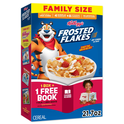 Kellogg's Frosted Flakes Original Fat Free · Cereal · 21.7 oz · tamaño familiar