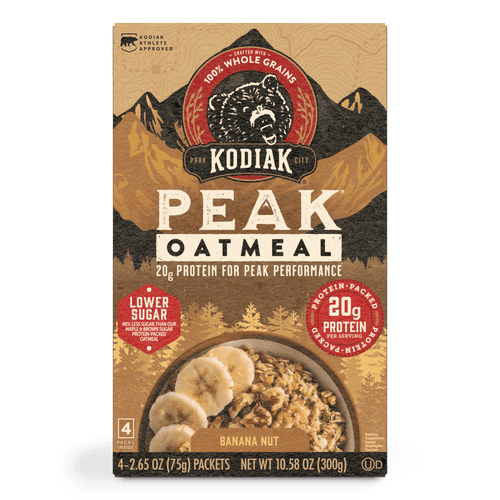 Kodiak Peak Protein-Packed Banana Nut Packets · Avena y hot cakes · 4 pzas de 2.65 oz
