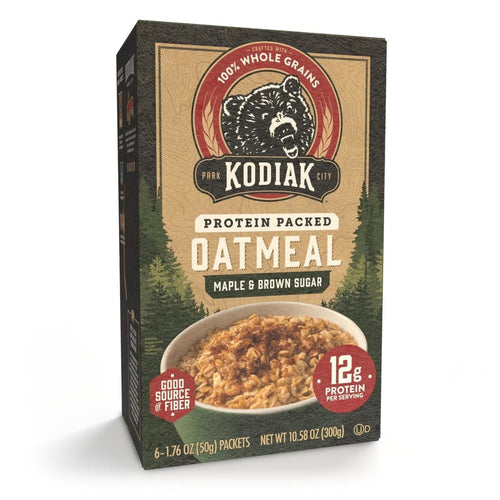 Kodiak Protein-Packed Maple Brown Sugar Packets · Avena y hot cakes · 6 pzas de 1.76 oz