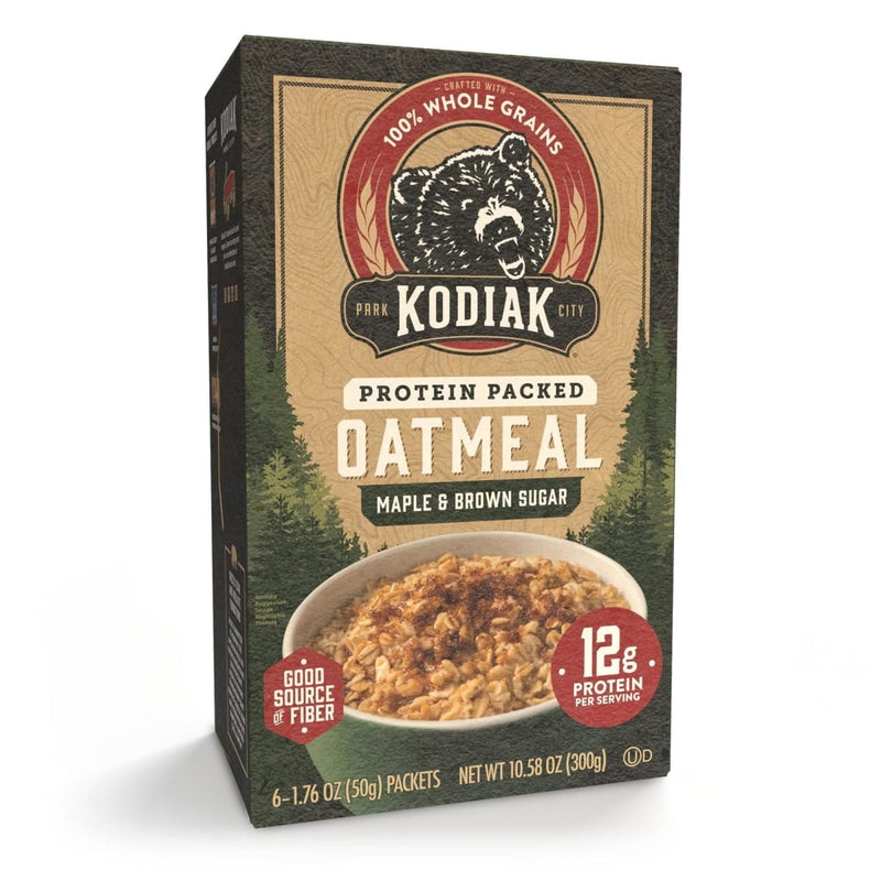 Kodiak Protein-Packed Maple Brown Sugar Packets · Avena y hot cakes · 6 pzas de 1.76 oz