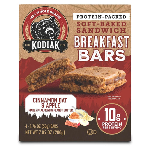 Kodiak Soft- Sandwich Cinnamon Oat and Apple Protein · Galletas · 4 pzas de 1.76 oz