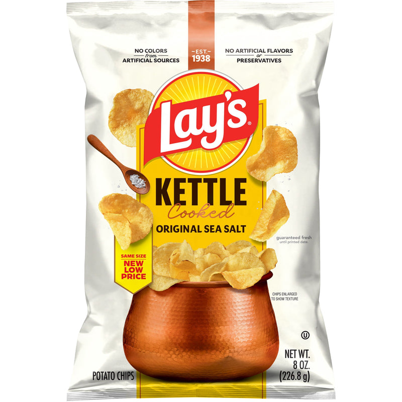 Lay’s Original Sea Salt Kettle Cooked · Papas · 8 oz · bolsa