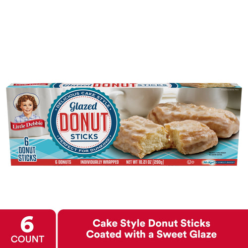 Little Debbie Glazed Donut Sticks · Pastelitos · 6 pzas de 10.21 oz