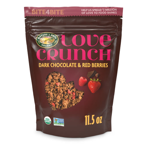 Love Crunch Organic Dark Chocolate & Red Berries · Granola · 11.5 oz · sobre