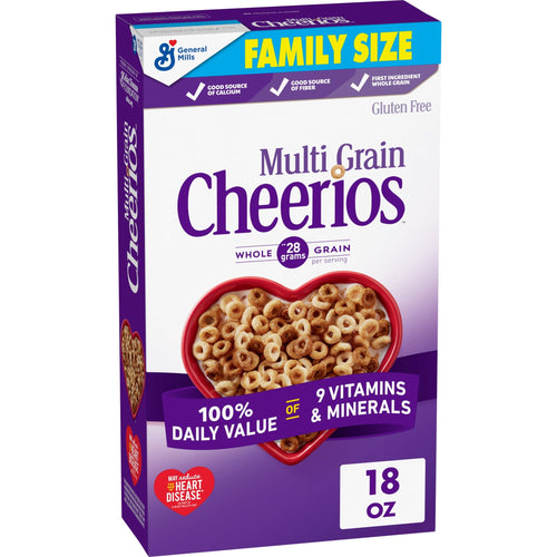 Multi Grain Cheerios Heart Healthy · Cereal · 18 oz · tamaño familiar