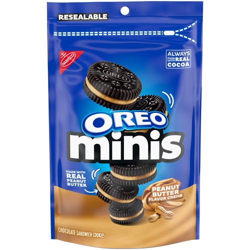 OREO Minis Peanut Butter Creme Chocolate · Galletas · 8 oz