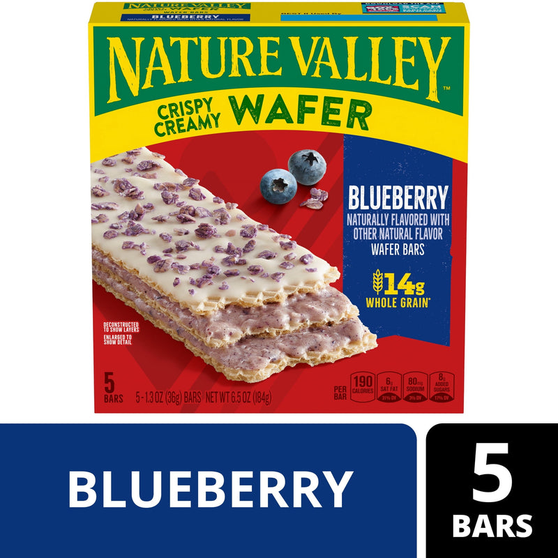 Nature Valley Creamy Wafer Blueberry · Snack salado · 5 barras de 6.5 oz