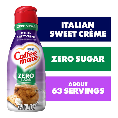 Coffee Mate Italian Sweet Creme · Crema para café · 32 fl oz · botella