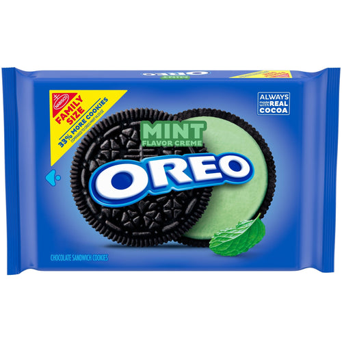 OREO Mint Creme Chocolate · Galletas · 18.71 oz · tamaño familiar