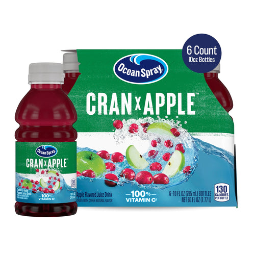 Ocean Spray® Cran-Apple™ Cranberry Apple Juice Drinks · Bebida · 6 pzas de 10 fl oz
